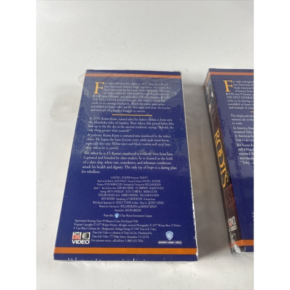 Roots Alex Haley VHS Vol 1 & 2 Sealed David L Wolper Production Classic - Picture 8 of 11